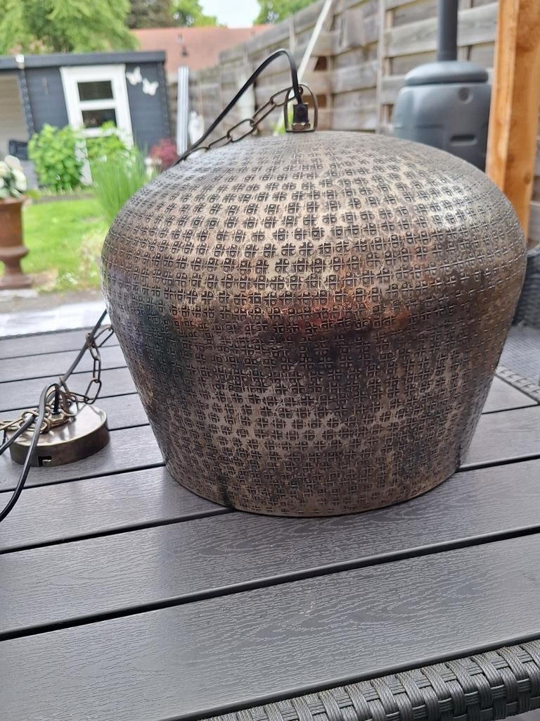 Hanglampen sober stoer, Ophalen of Verzenden, Zo goed als nieuw, Rond, Metaal