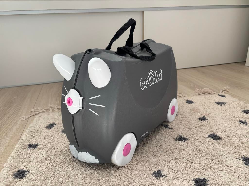 Trunki kinderkoffer Benny de kat - Grijs, 40 tot 60 cm, Gebruikt, 20 tot 30 cm, Minder dan 35 cm