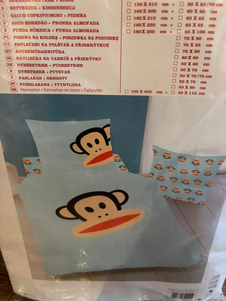 Eenpersoonsdekbedovertrek Paul Frank. Nieuw!, Ophalen of Verzenden, Nieuw