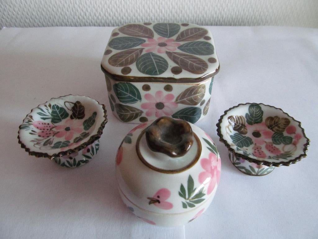zout, peper en mosterd set - 'open salt cellars' zoutkelders, Antiek en Kunst, Antiek | Porselein, Ophalen