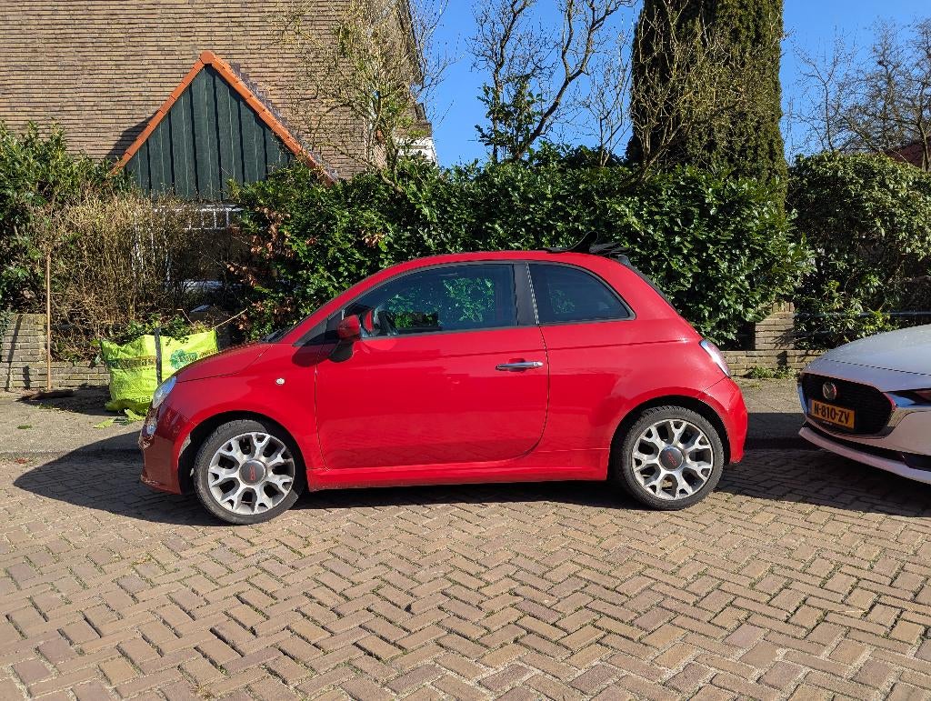 Fiat 500 Cabrio, 31 €/maand, Leder en Stof, Origineel Nederlands, Particulier