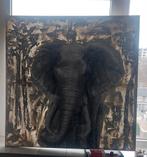 3D Olifant Schilderij - 100x100cm, Ophalen