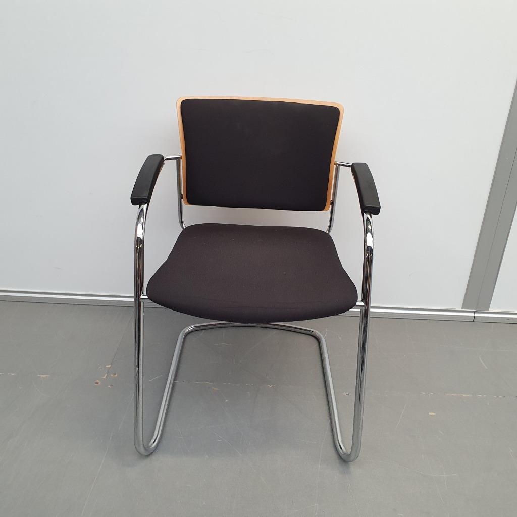 4 stuks Dauphin vergaderstoel - zwarte stof