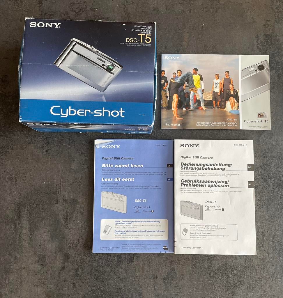 Cyber-shot DSC-T5 Digitale Compact Camera - Zilver, Gebruikt, Compact, Ophalen of Verzenden, Sony
