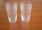 2 antiek geetste drinkglazen glas, Antiek en Kunst, Antiek | Glas en Kristal, Ophalen of Verzenden