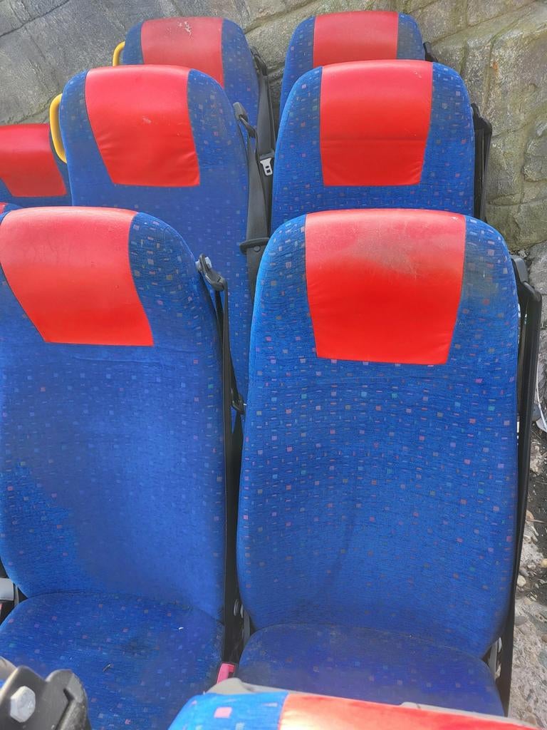 Mooie bus/bioscoop stoellen, Huis en Inrichting, Gebruikt, Blauw, Ophalen of Verzenden, Stof