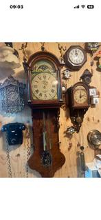 Antieke wortelnoten staart klok met wekker, Antiek en Kunst, Antiek | Klokken, Ophalen of Verzenden