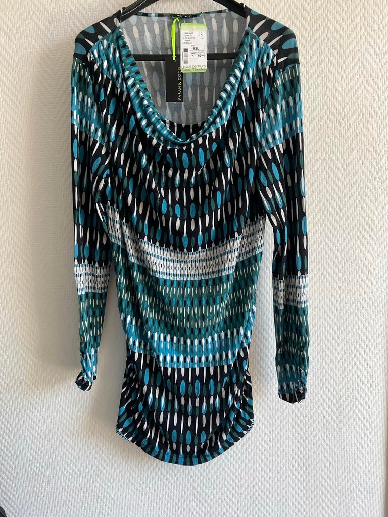 Farah & Coco Tuniek XXL, Blauw, Maat 46/48 (XL) of groter, Nieuw, Ophalen of Verzenden