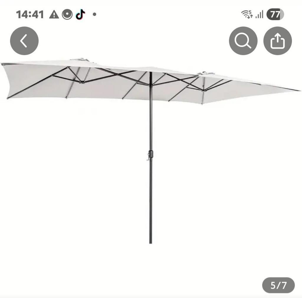 Grote terrasparasol, Ophalen of Verzenden, Nieuw, Stokparasol