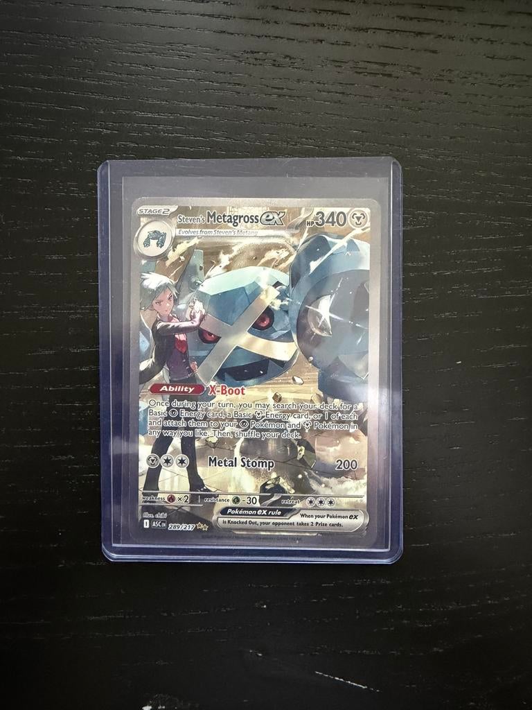 Pokemon steven’s Metagross EX 289/217, Ophalen of Verzenden, Nieuw, Losse kaart, Foil