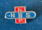 Vintage NS Speldje - Rood, Blauw & Zilverkleurig, Ophalen of Verzenden, Gebruikt, Transport, Speldje of Pin