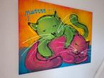 Schilderij met twee katten, 60x80 cm, Ophalen
