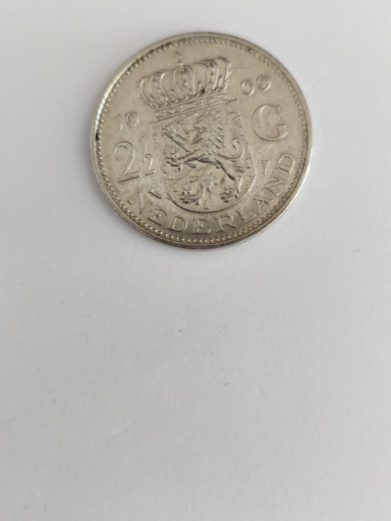 Rijksdaalder Nikkel 1969 Juliana met Muntmeesterteken Visje, Postzegels en Munten, Munten | Nederland, Ophalen of Verzenden, Koningin Juliana