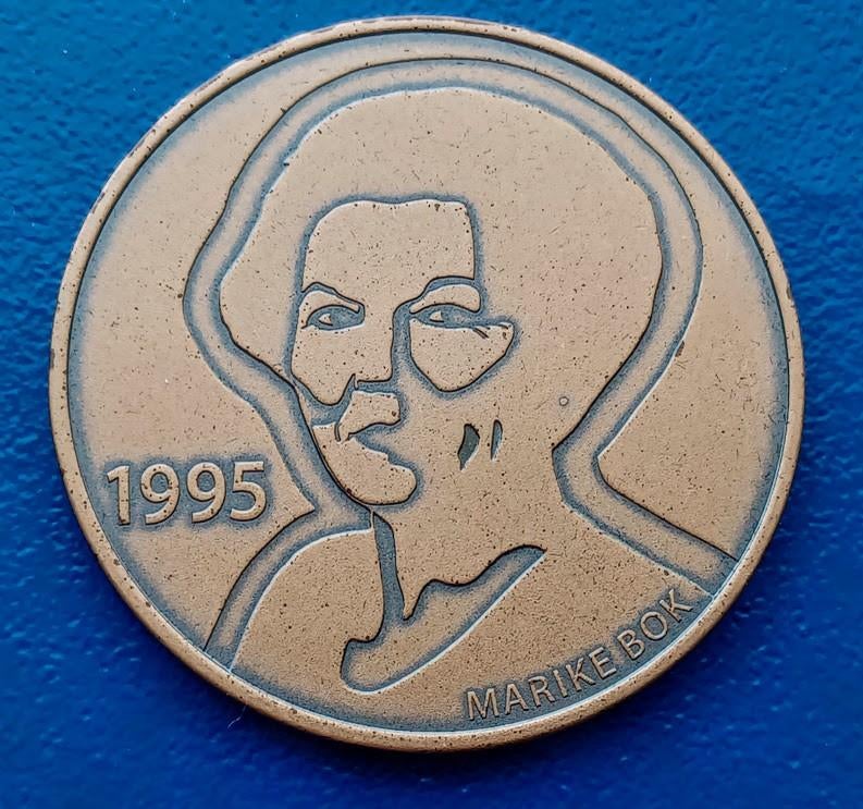Penning Koningin Beatrix - Beatrix in Kunst, Marike Bok, Postzegels en Munten, Penningen en Medailles, Verzenden, Brons, Nederland