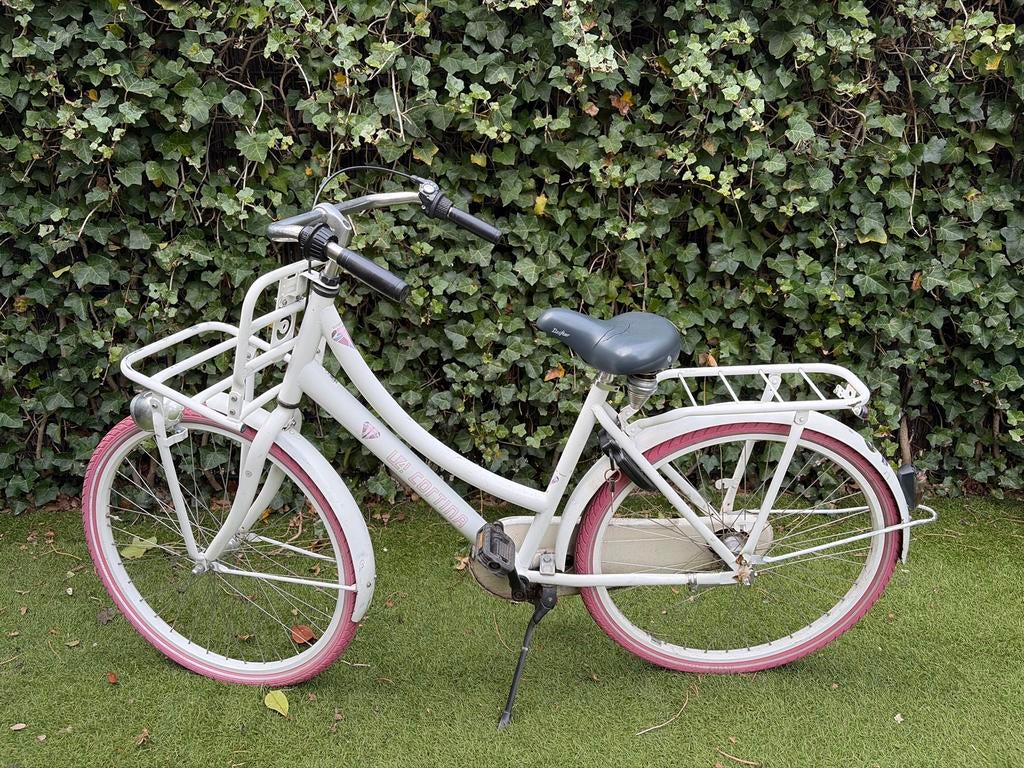 Cortina U4 Transportfiets 26 inch - Wit/Roze, Fietsen en Brommers, Fietsen | Dames | Damesfietsen, Gebruikt, Overige merken, Minder dan 47 cm