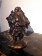 UNIEKE VINTAGE BRONZEN KERSTMAN BEELD in PERFECTE STAAT, Ophalen of Verzenden, Brons