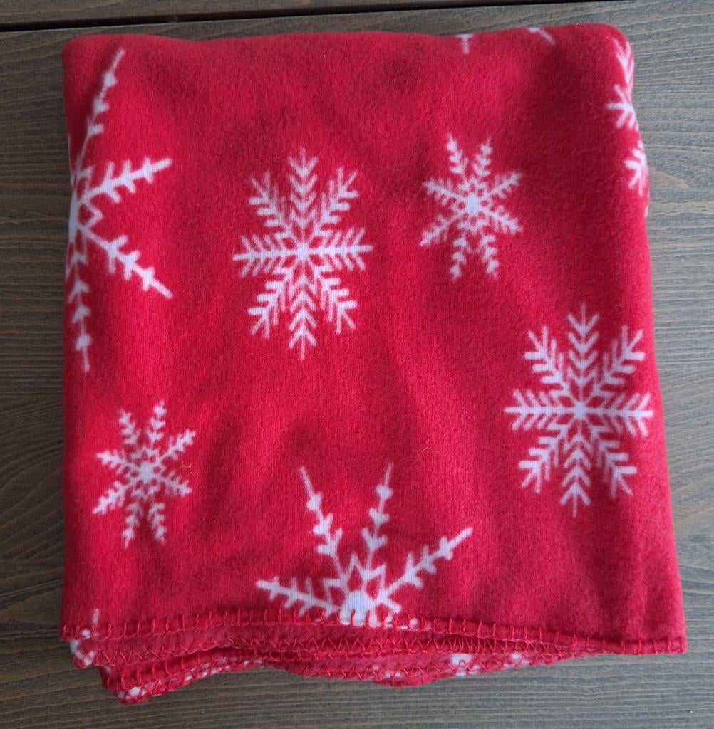 Leuke fleece kerstplaid - 140 x 160 cm - merk Unique living, Ophalen of Verzenden