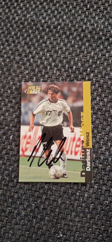 Trading card met handtekening; Dariusz Wosz # Duitsland, Ophalen of Verzenden, Nieuw, Buitenlandse clubs, Spelerskaart