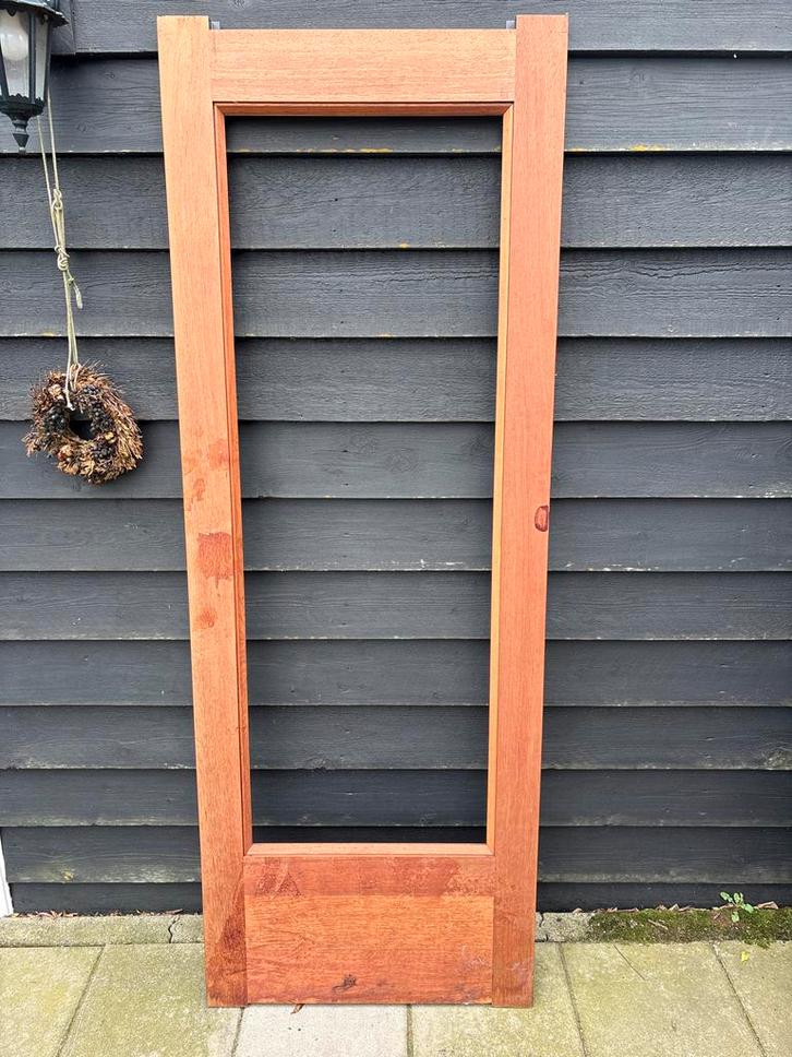 3x Nieuwe Merbau Deuren 212x78,5cm - Zonder gaten, Doe-het-zelf en Verbouw, Deuren en Horren, Nieuw, Binnendeur, 215 cm of meer