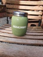 Vintage Beschuitbus Groen Emaille met Deksel, Ophalen of Verzenden