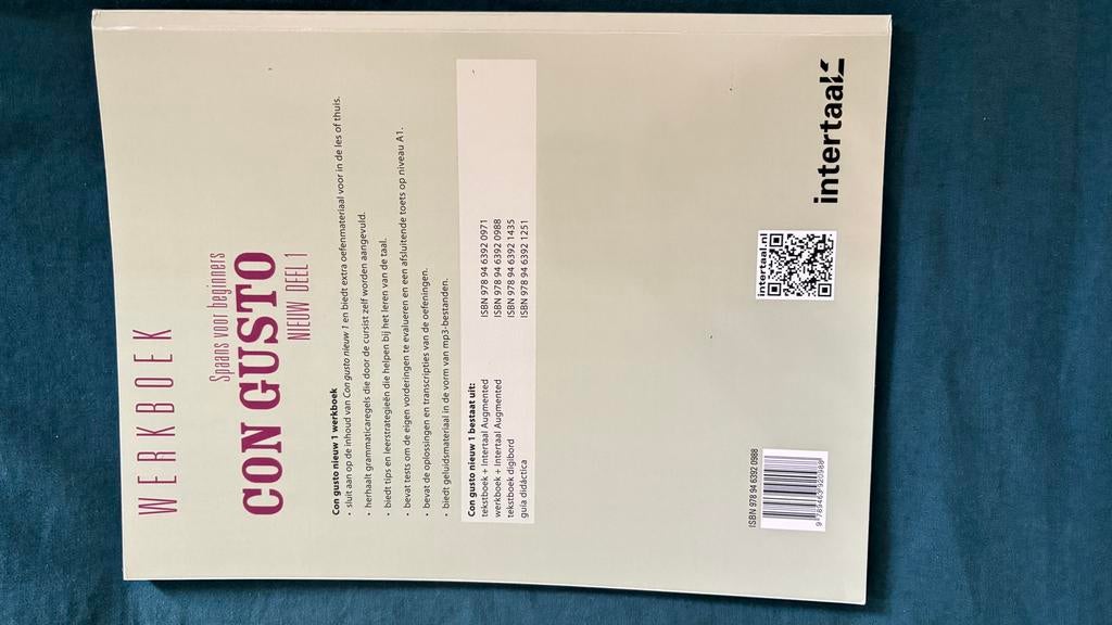 Con Gusto - deel 1 (Spaans) Werkboek, Boeken, Ophalen of Verzenden, Gelezen, Non-fictie