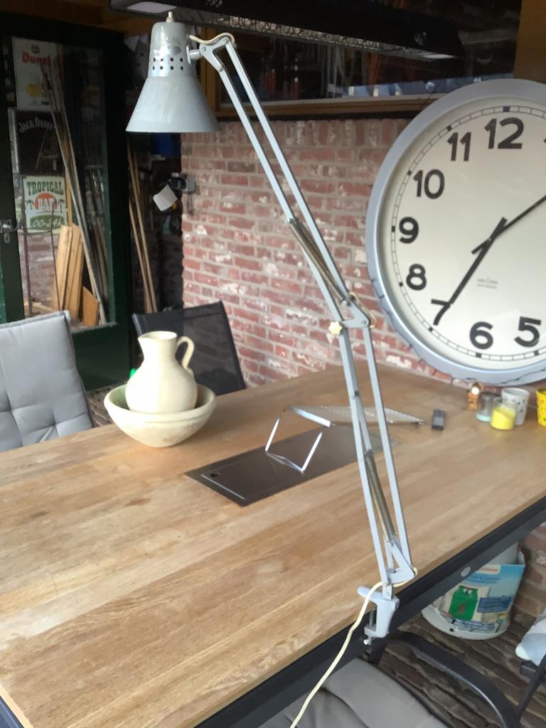 Antieke zweedse bereaulamp, Huis en Inrichting, Antiek, 50 tot 75 cm, Ophalen of Verzenden, Zo goed als nieuw