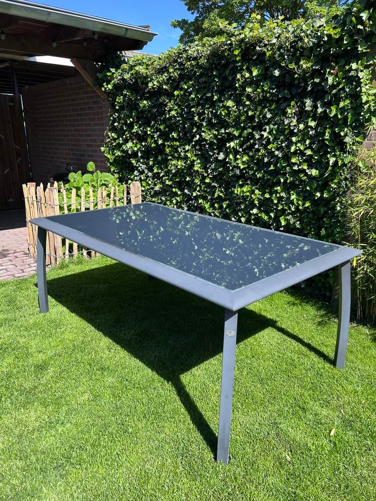 Hartman tuintafel teab, Tuin en Terras, Tuintafels, Ophalen, Gebruikt, Rechthoekig, Aluminium
