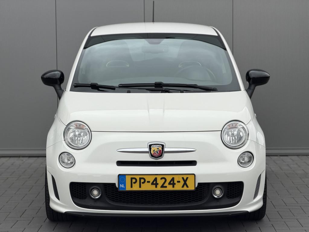 Fiat 500 1.4-16V T-Jet Abarth | Custom Leder | 17" | Sportui, Voorwielaandrijving, Euro 5, Zwart, Wit
