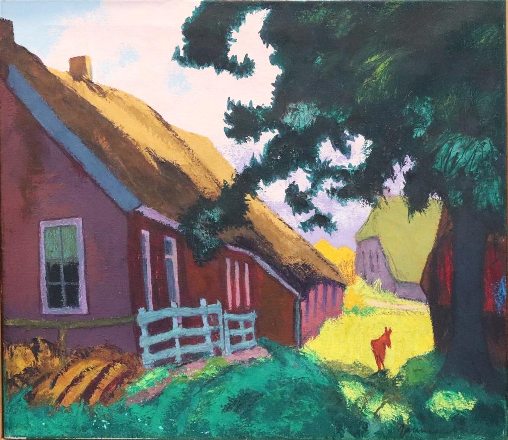 Jannes de Vries (1901-1986), Gevelboerderij, Antiek en Kunst, Ophalen of Verzenden