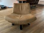 Comfortabele draaibare fauteuil van leer, Gebruikt, Bruin, Leer, Ophalen of Verzenden
