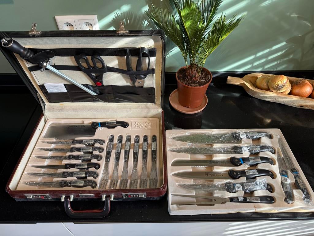 Fischer Solingen Messenset - Nieuw in verpakking, Huis en Inrichting, Keuken | Bestek, Ophalen, Nieuw, Rvs of Chroom, Bestekset