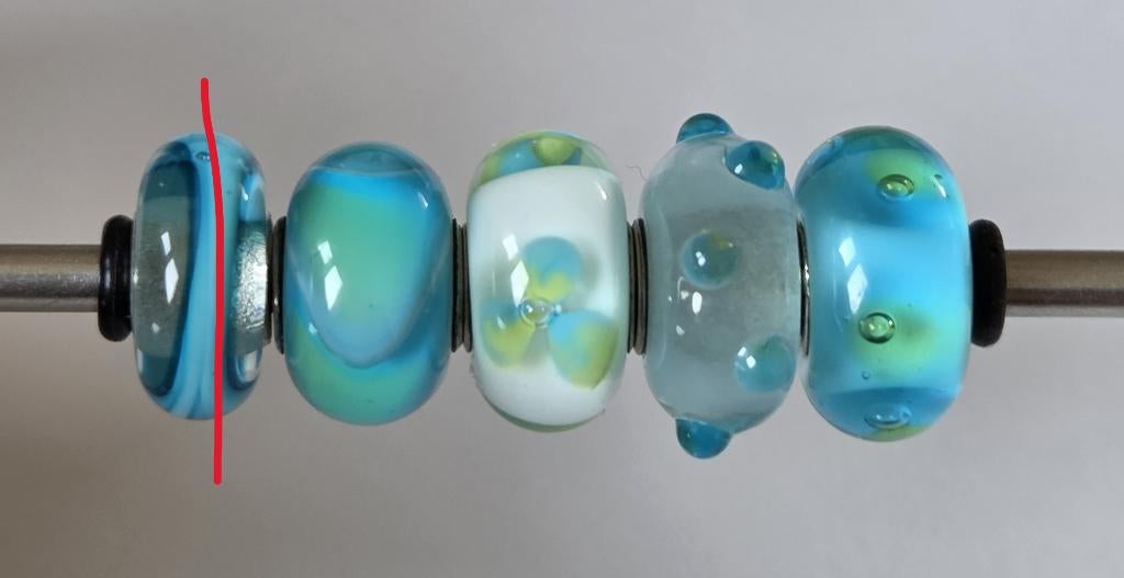 Trollbeads TURKOOIZEN SET, 4 stuks voor €40,00, Sieraden, Tassen en Uiterlijk, Bedels, -, Verzenden, -, Zo goed als nieuw