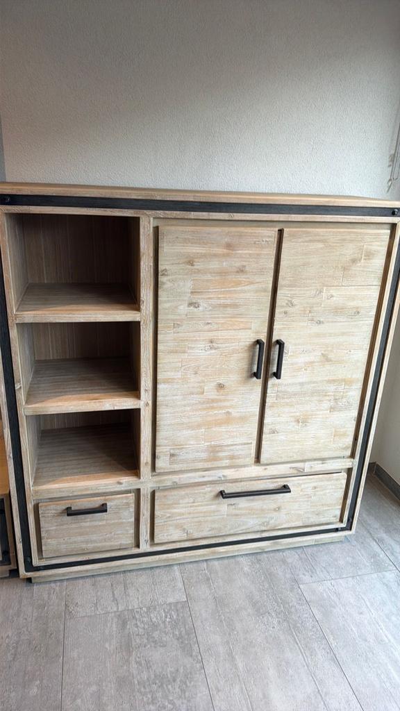 Van Bommel kast met 2 lades en open/klapbare deuren, Huis en Inrichting, Kasten | Overige, Gebruikt, Ophalen