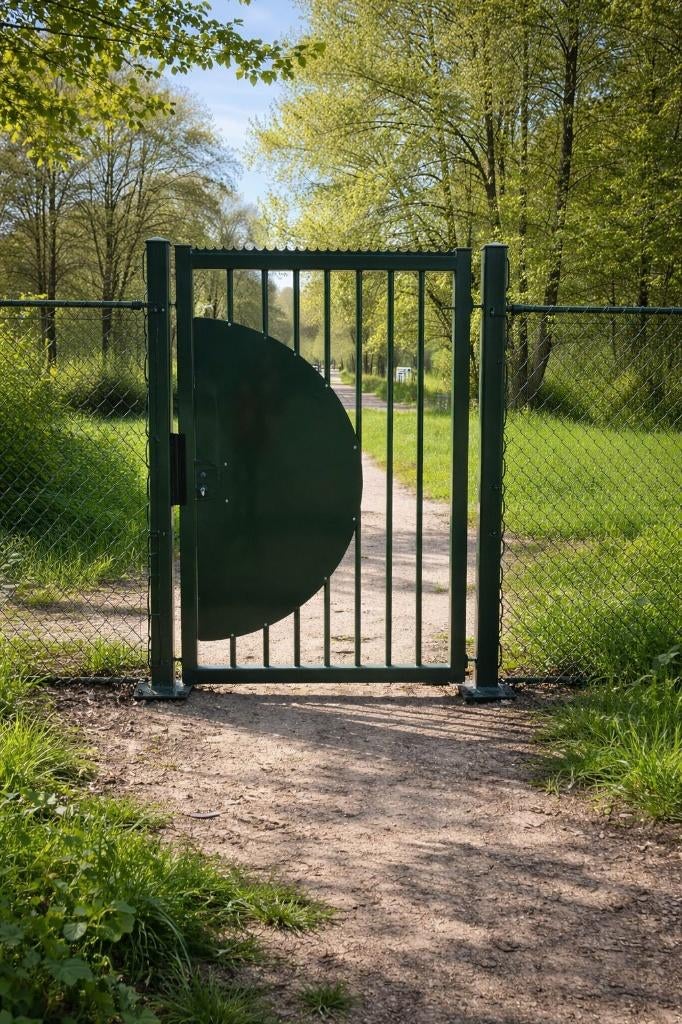 Tuinpoort Tuindeur, Ophalen, 100 tot 150 cm, Zo goed als nieuw, Draaipoort