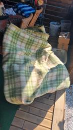 Vintage wollen deken Aabe, groen geruit 220x210, Ophalen, Gebruikt, 100 tot 150 cm, Groen