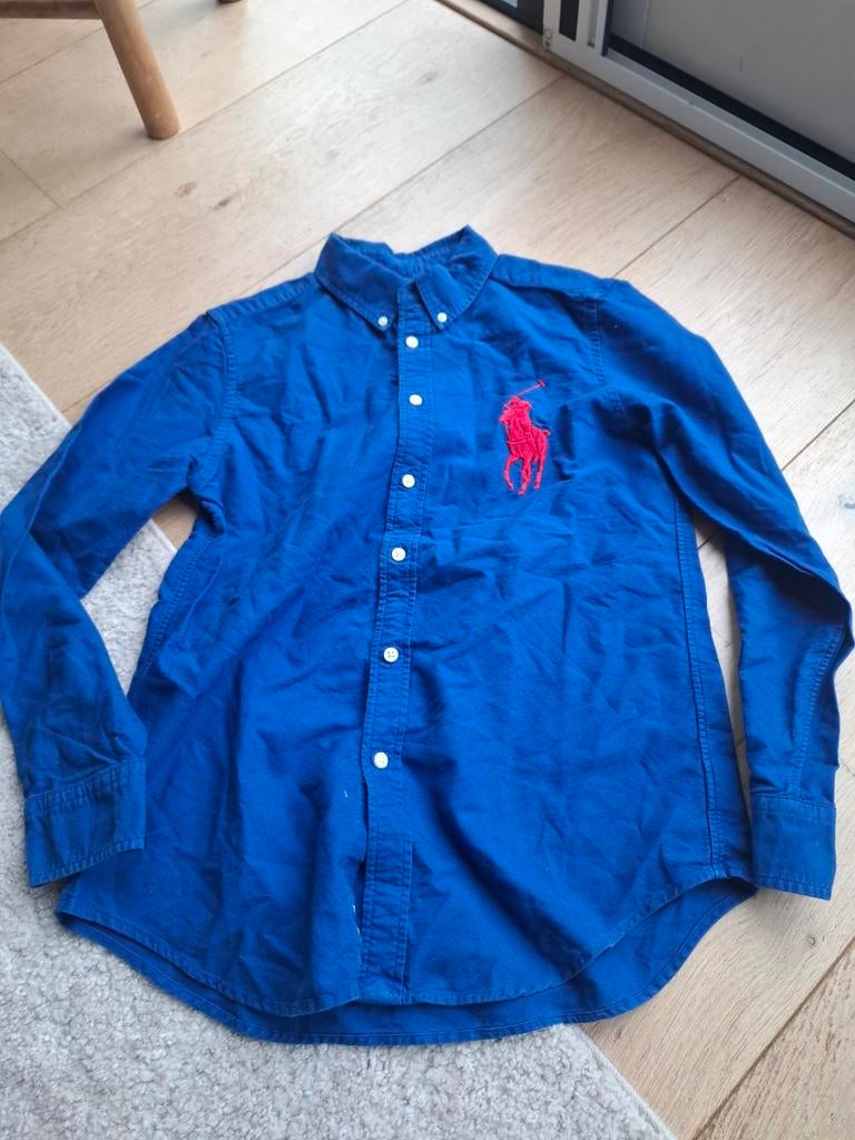 Ralph Lauren blouse overhemd blauw maat 14-16 jaar L 164, Ophalen of Verzenden
