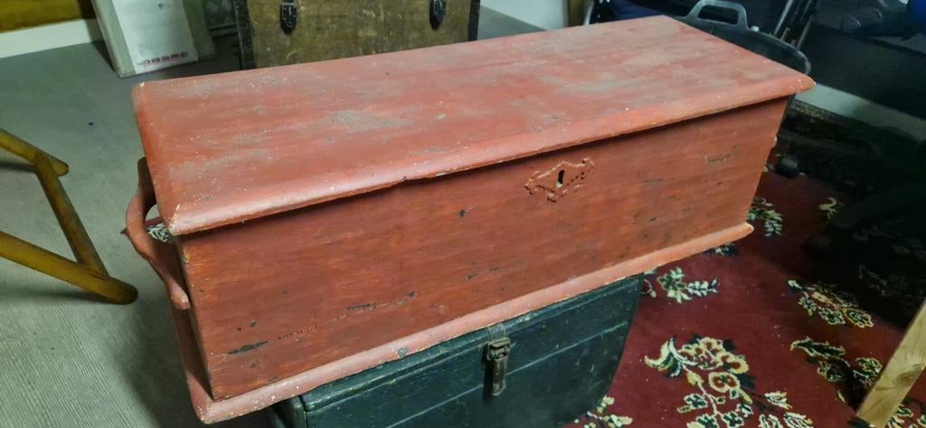 Zeer oude kist, Minder dan 50 cm, Gebruikt, 50 tot 100 cm, Ophalen of Verzenden