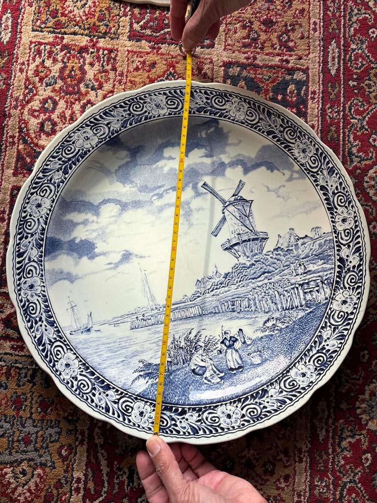 Groot Delfts Boch bord - 40 cm doorsnee, Ophalen of Verzenden