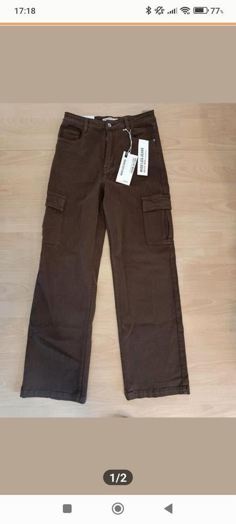 Bruine wide leg jeans mt 38 nieuw van Hello miss, Kleding | Dames, Spijkerbroeken en Jeans, Ophalen of Verzenden, Nieuw, Overige kleuren
