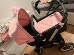 Bugaboo Buffalo kinderwagen met roze en zwarte bekleding, Gebruikt, Bugaboo, Ophalen of Verzenden, Combiwagen
