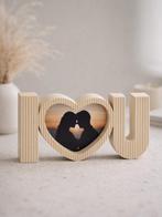 Hart fotolijst 'I Love U' - Romantisch cadeau, Ophalen of Verzenden, Nieuw, Kunststof, Minder dan 50 cm