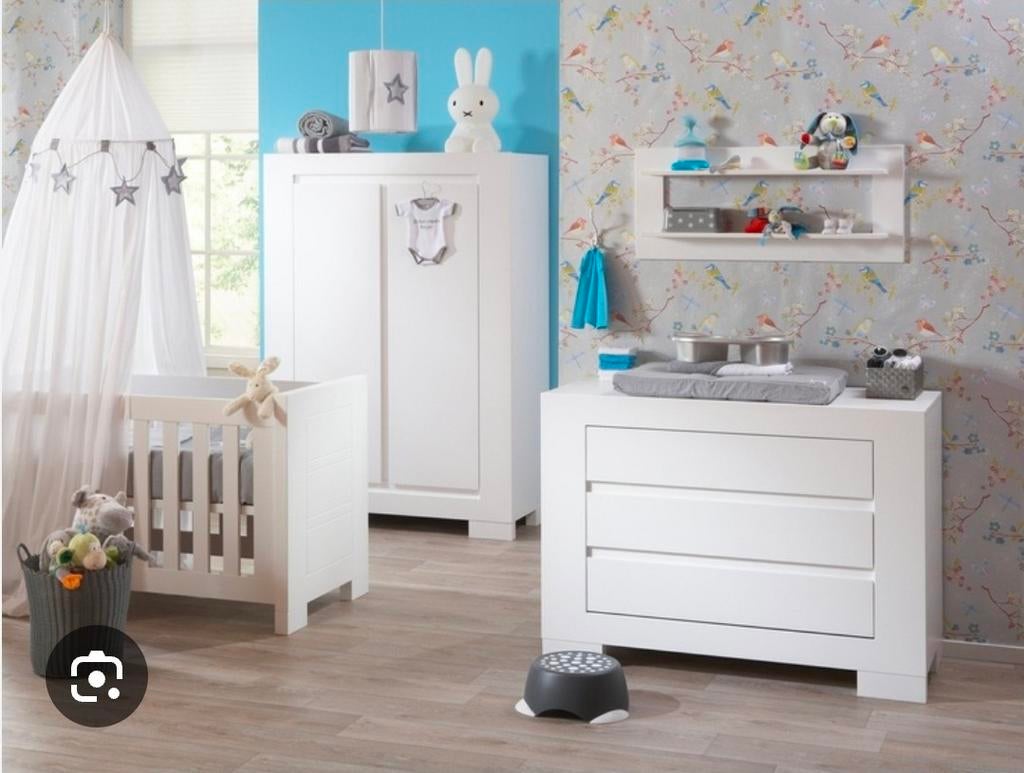 TWF Babykamer Meegroeibed Hoogglans Wit, Kinderen en Baby's, Kinderkamer | Complete kinderkamers, Ophalen of Verzenden, Zo goed als nieuw