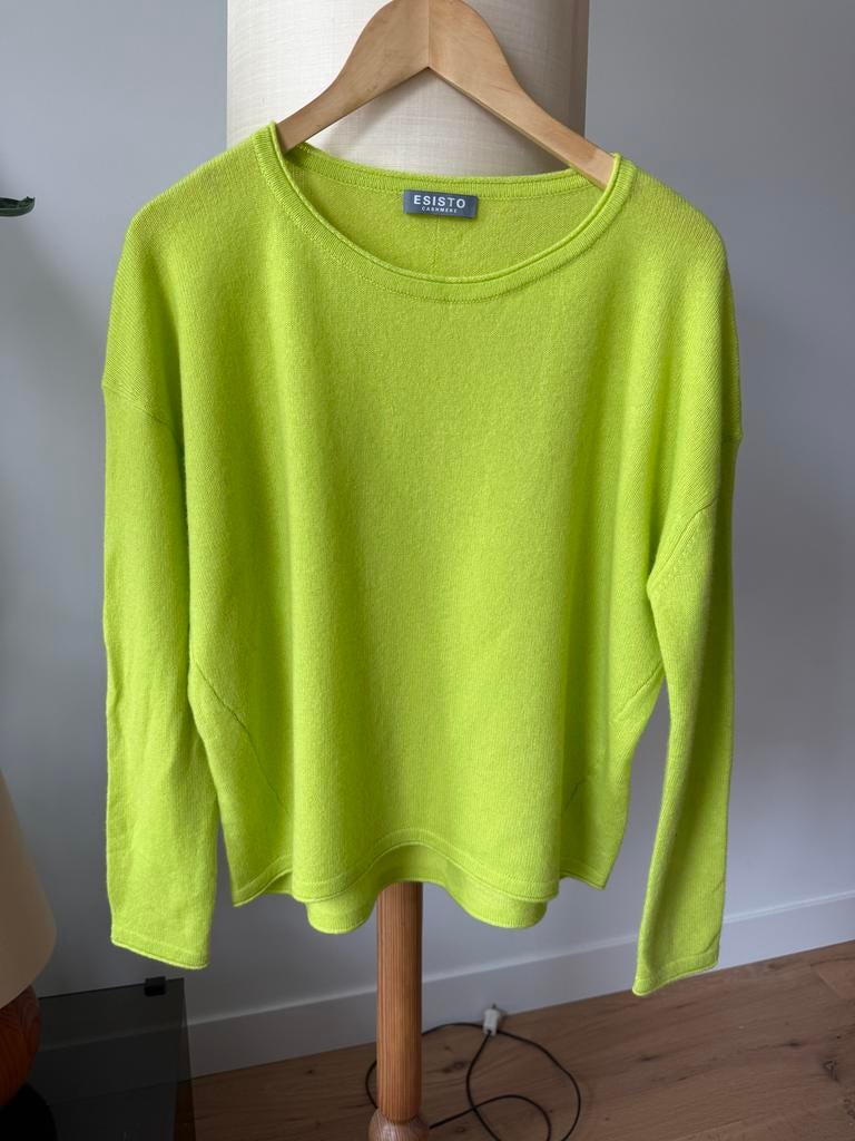Cashmere trui neon geel/groen, maat 40, Ophalen of Verzenden, Gedragen, Maat 38/40 (M), Geel