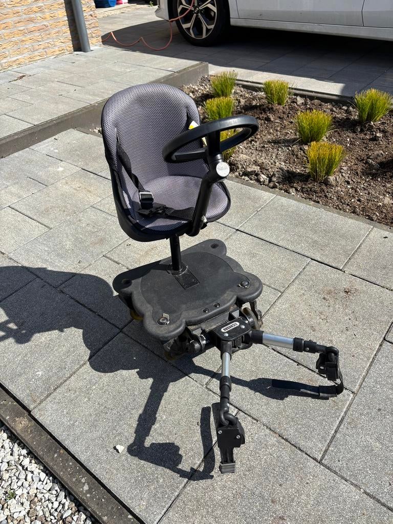Meerijplank met zitje en stuur voor kinderwagen, Ophalen, Gebruikt