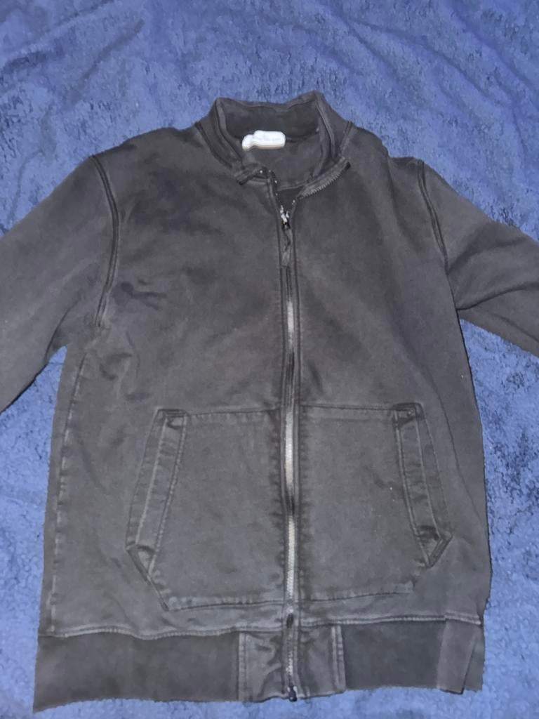 Stone Island Zwart Vest met Rits en Logo, Kleding | Heren, Truien en Vesten, Ophalen of Verzenden, Gedragen, Maat 56/58 (XL), Zwart