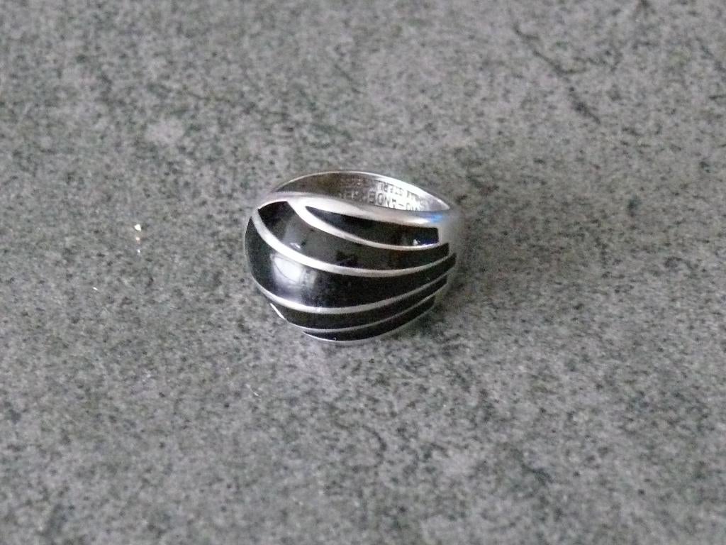 David Andersen, design ring. vintage. gesigneerd, ajustable, Zwart, Ophalen of Verzenden, Zo goed als nieuw, 17 tot 18