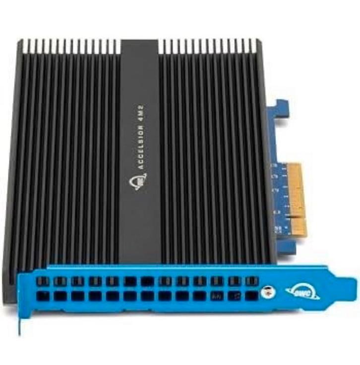 OWC Accelsior 4M2 PCIe M.2 NVMe SSD Adapterkaart, Computers en Software, Videokaarten, Zo goed als nieuw, Overige chipsets, PCI-Express 3.0
