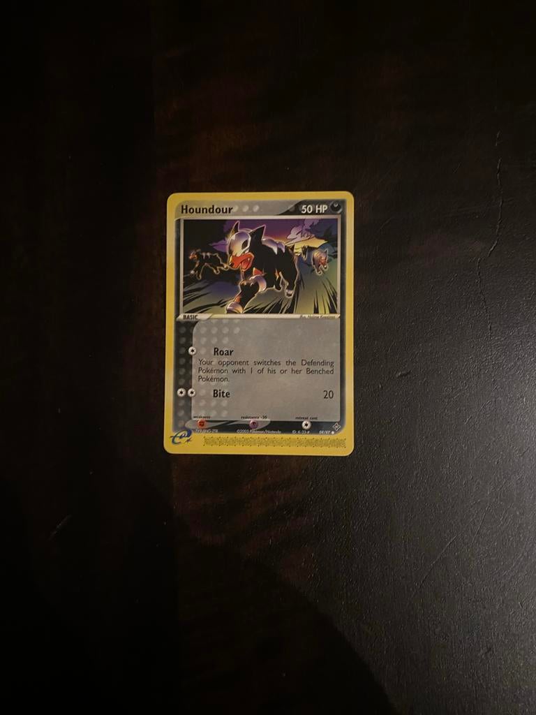 Pokémon kaart Houndour 50 HP, Ophalen of Verzenden, Zo goed als nieuw, Losse kaart