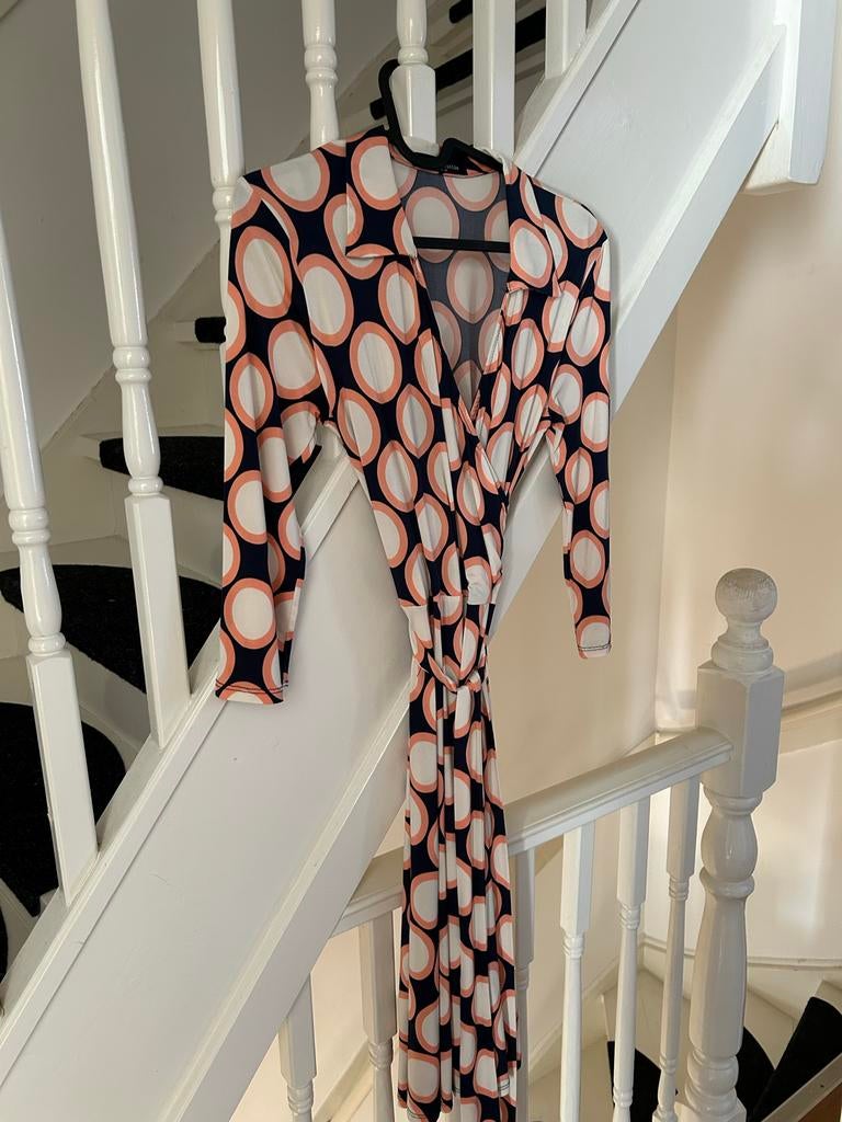 Cute summer dress! Janette Fashion overslagjurk met print, Kleding | Dames, Jurken, Maat 38/40 (M), Blauw, Ophalen of Verzenden