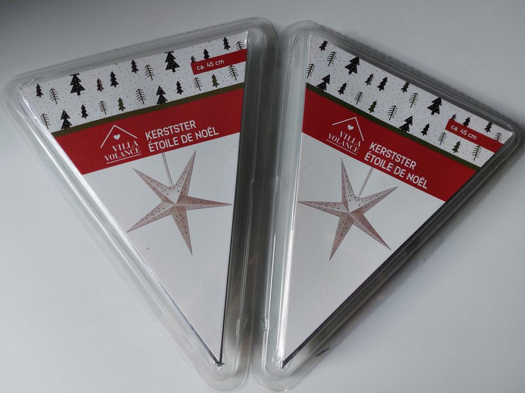 NIEUW: Kerststerren  45cm 2 stuks, Ophalen of Verzenden, Nieuw